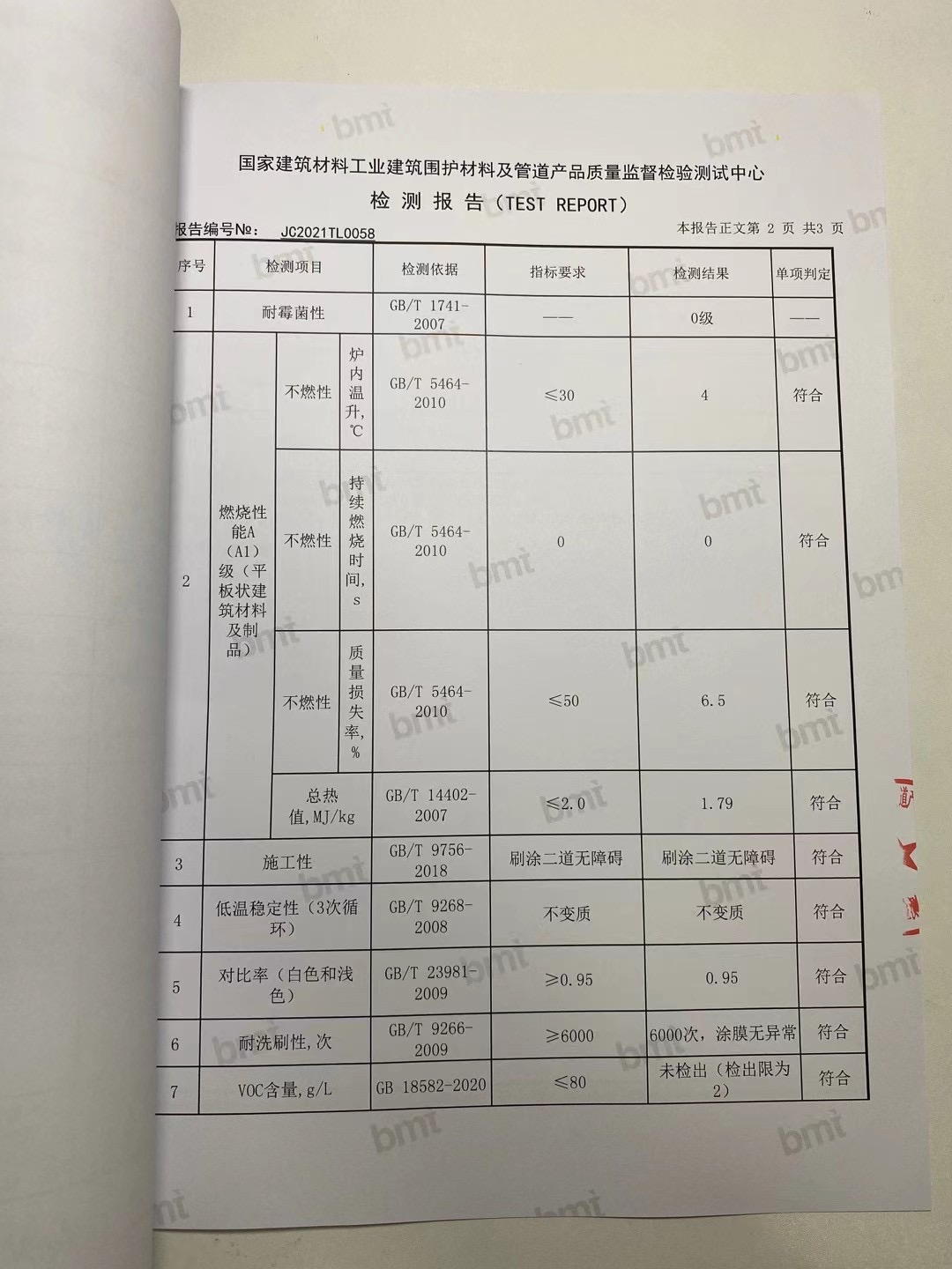 秦森2021年新版无机涂料检验报告